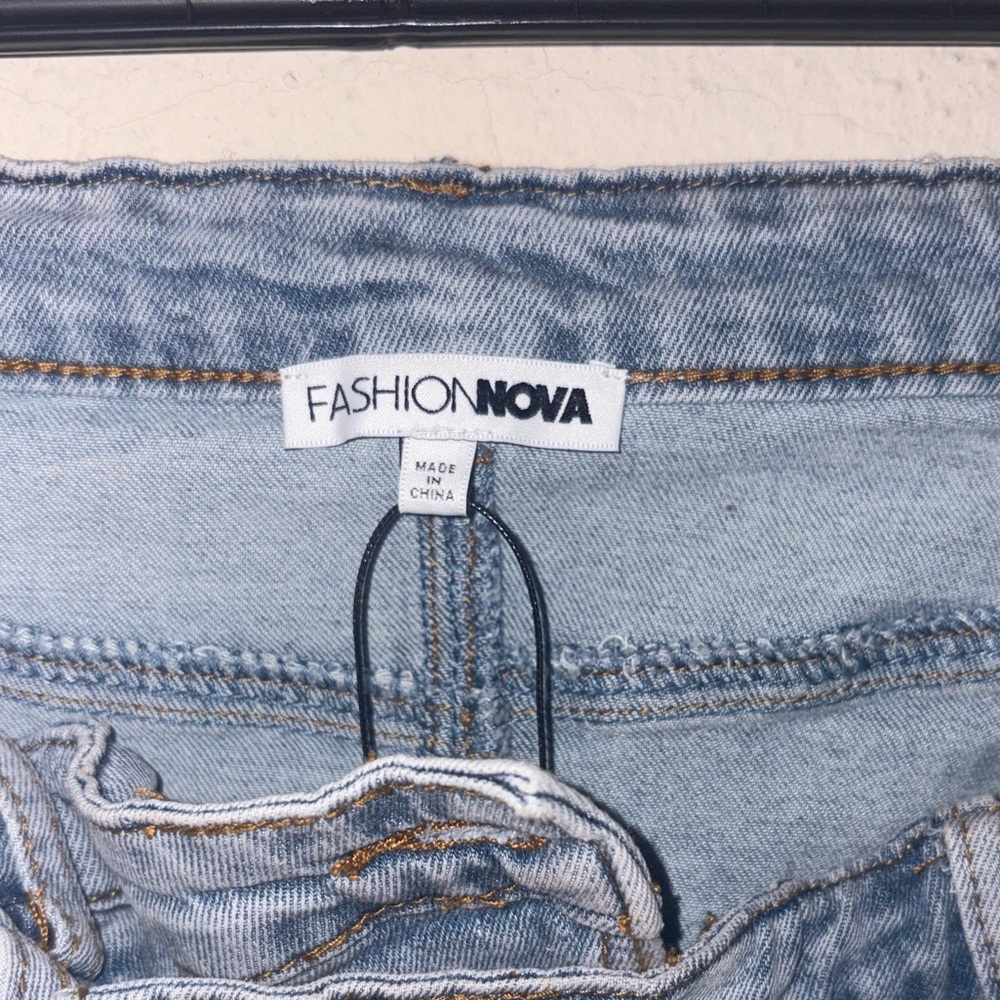 Fashion Nova Light Blue Flare Jeans - Picture 2 of 3